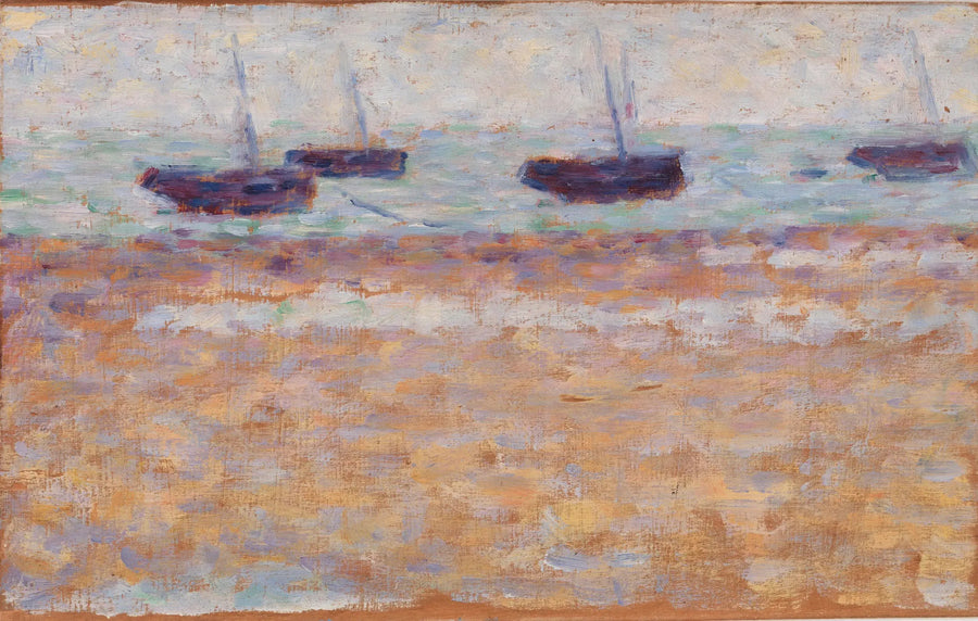 Cuatro barcos en Grandcamp - Georges Seurat