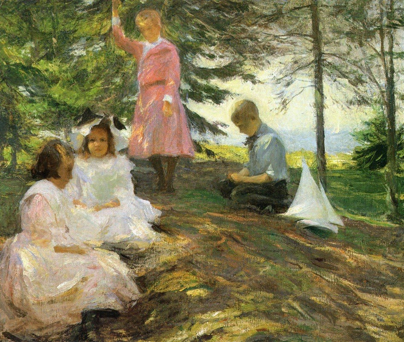 Cuatro niños en North Haven - Frank Weston Benson