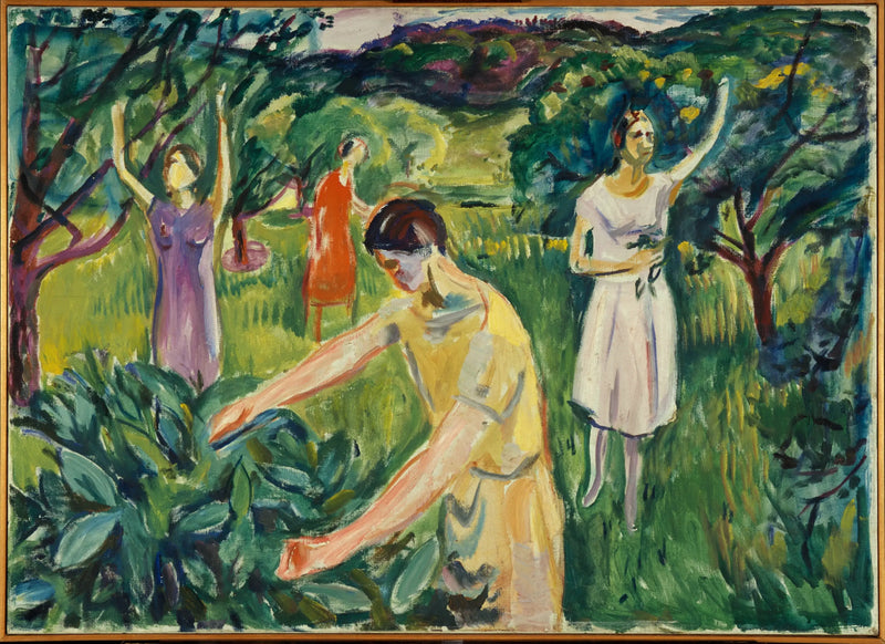 Cuatro Mujeres en el jardín - Edvard Munch