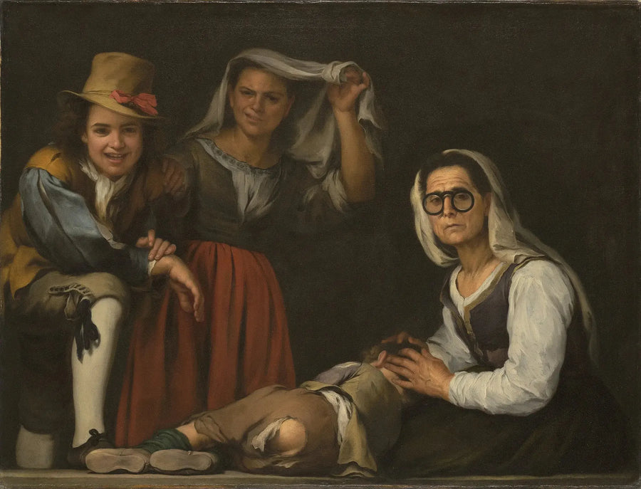 Cuatro figuras en la escalera - Bartolomé Esteban Murillo