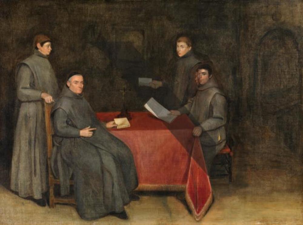 Quatre moines franciscains - Gerard ter Borch image 1 copie peinte à la main à l’huile