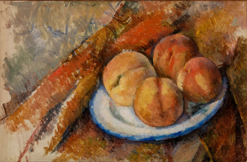 Cuatro duraznos en un plato - Paul Cézanne