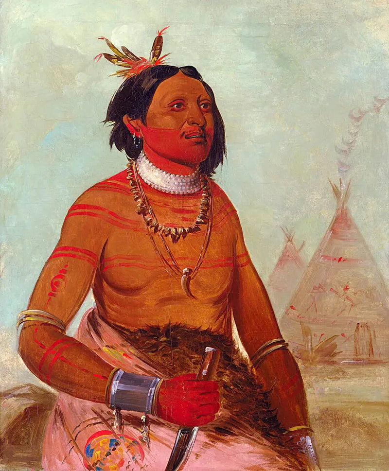 Quáy-hám-kay, Concha de piedra, un valiente - George Catlin