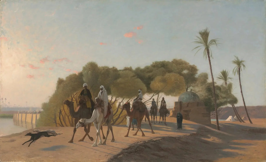 Salir de la oasis - Jean-Léon Gérôme