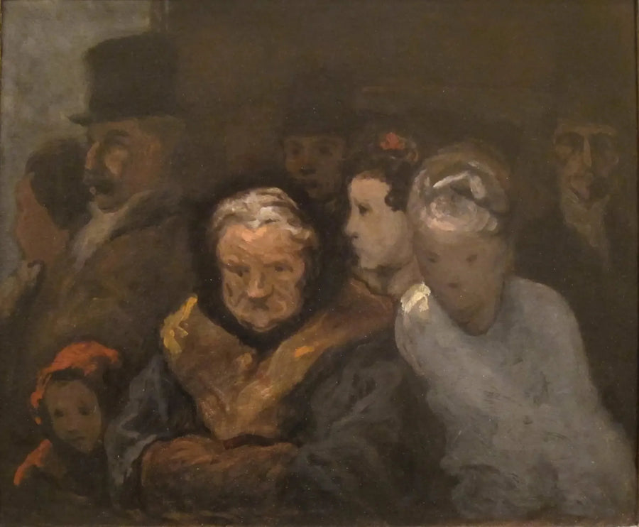 Salir del teatro - Honoré Daumier