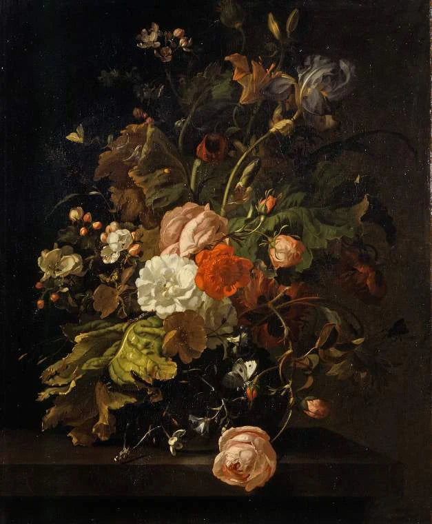 Fleurs dans un vase — Fitzwilliam, 1701 (PD.86-1973) - Rachel Ruysch