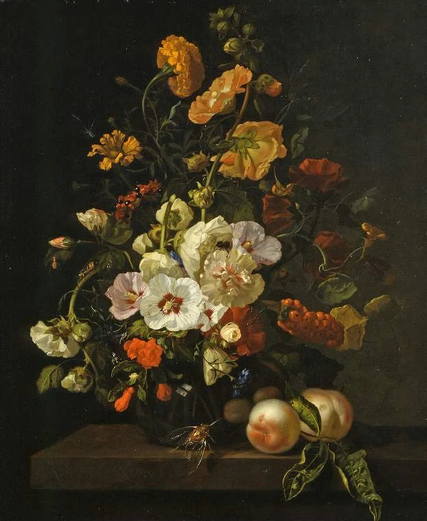 Fleurs dans un vase — Fitzwilliam, 1701 (PD.85-1973) - Rachel Ruysch