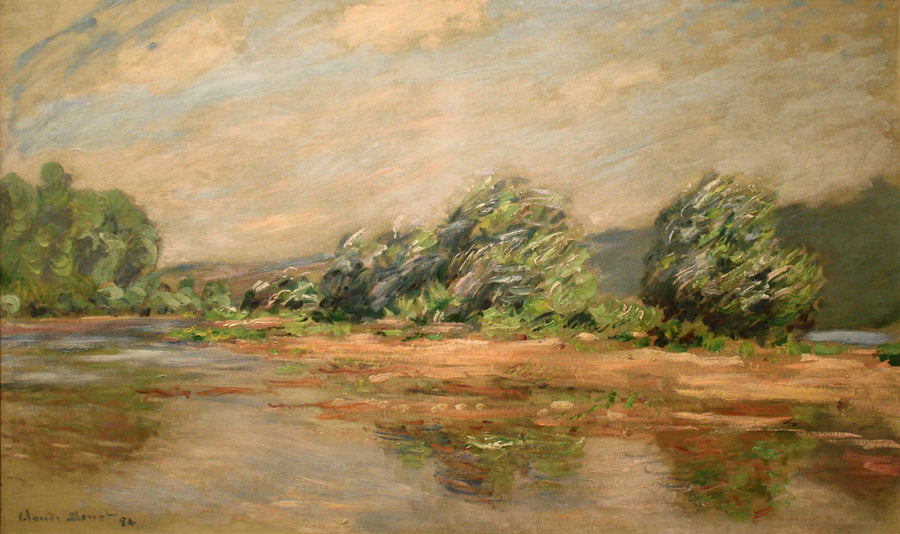 Una ráfaga de viento, el Sena en Port-Villez W1264 - Claude Monet