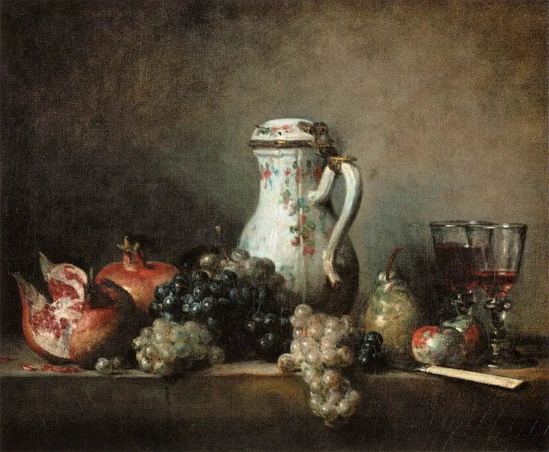 Pasas y granadas - Jean Simeón Chardin