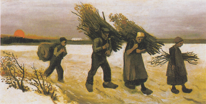 Recogedor de leña en la nieve - Vincent van Gogh