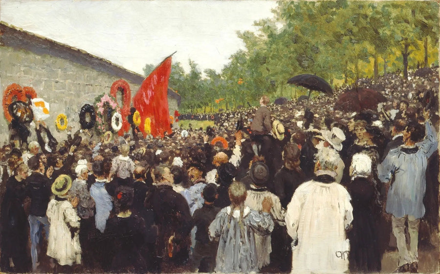 Reunión en el Père Lachaise en memoria de las víctimas de la Comuna - Ilya Repin