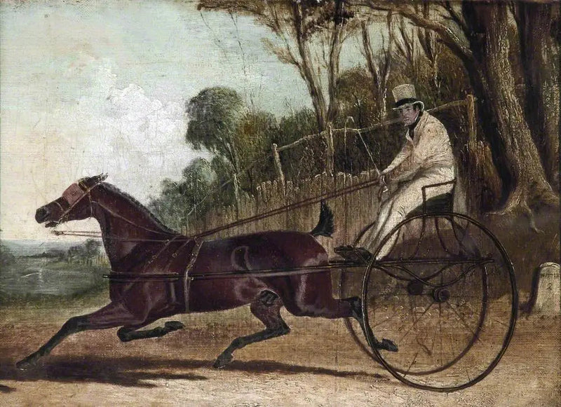 Rattler, un caballo trotando, enganchado a un buggy - John Frederick Herring, Sr.