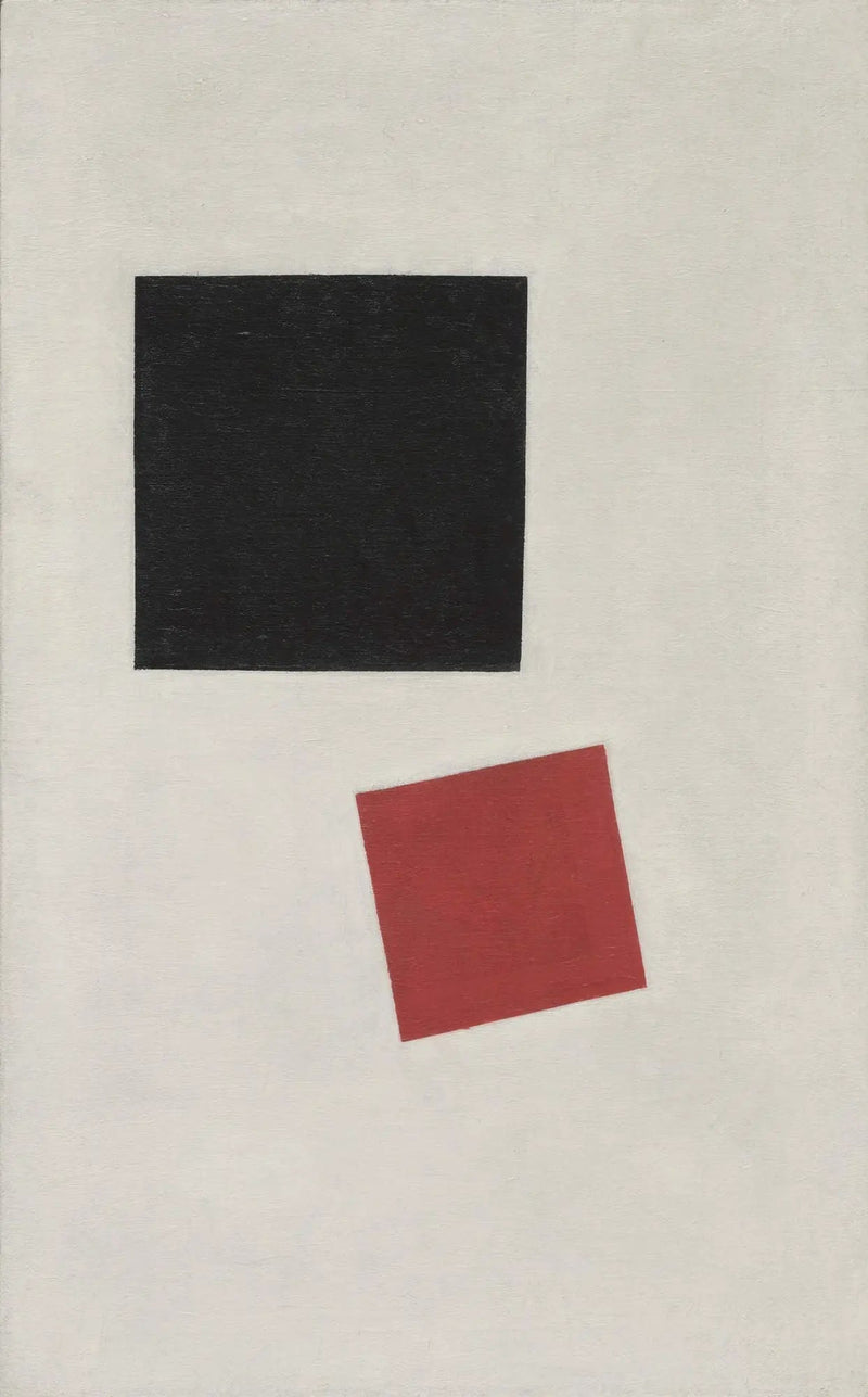 Realismo pictórico de un niño con una mochila - Masas de colores en la cuarta dimensión - Kazimir Malevich