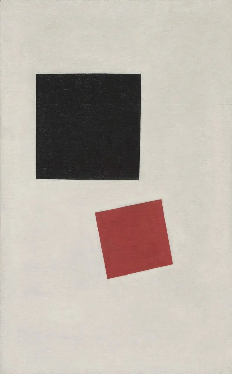 Realismo pictórico de un niño con una mochila - Masas de colores en la cuarta dimensión - Kazimir Malevich