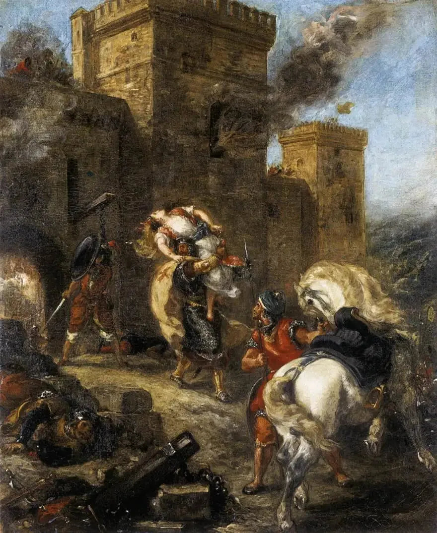 Rebeca llevada por el Templario - Eugène Delacroix