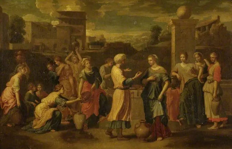 Rebeca y Eliezer en el pozo - Nicolas Poussin