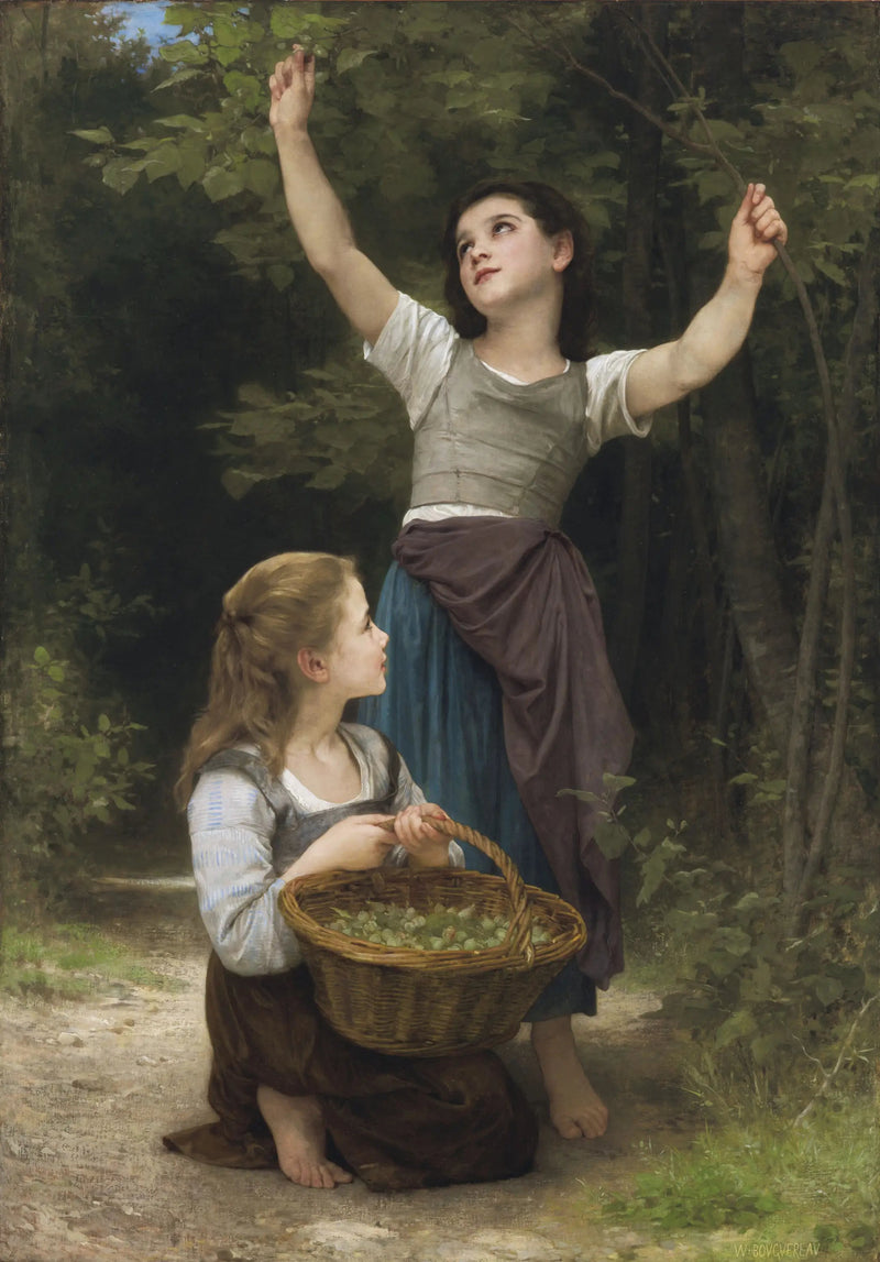 Cosecha de avellanas - Bouguereau