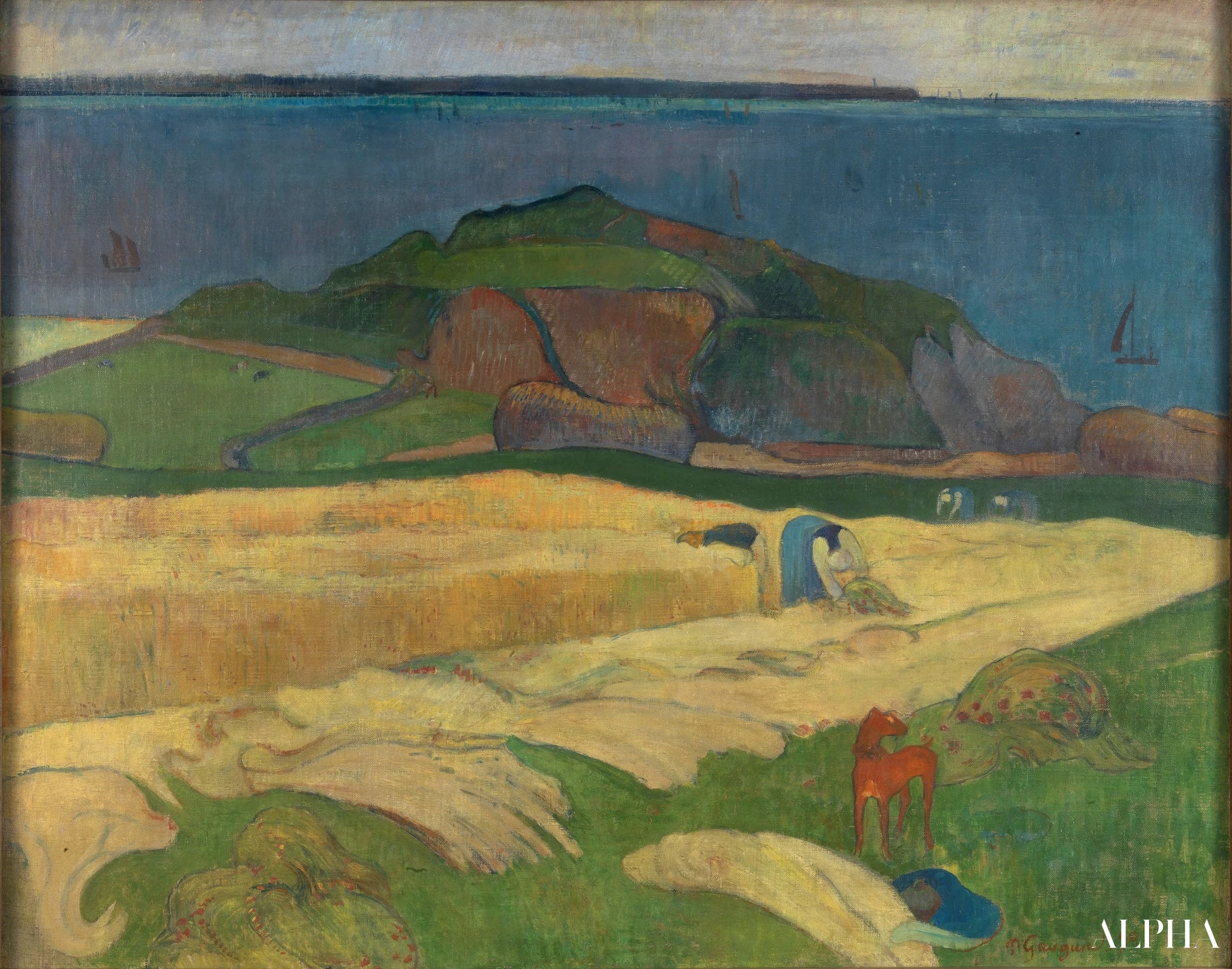 Récolte (Le Pouldu) - Paul Gauguin - Reproductions de tableaux et peintures haut de gamme