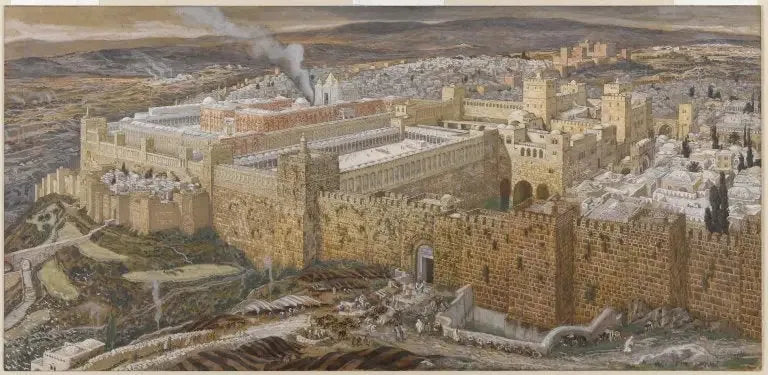 Reproducción de Jerusalén y del templo de Herodes - James Tissot