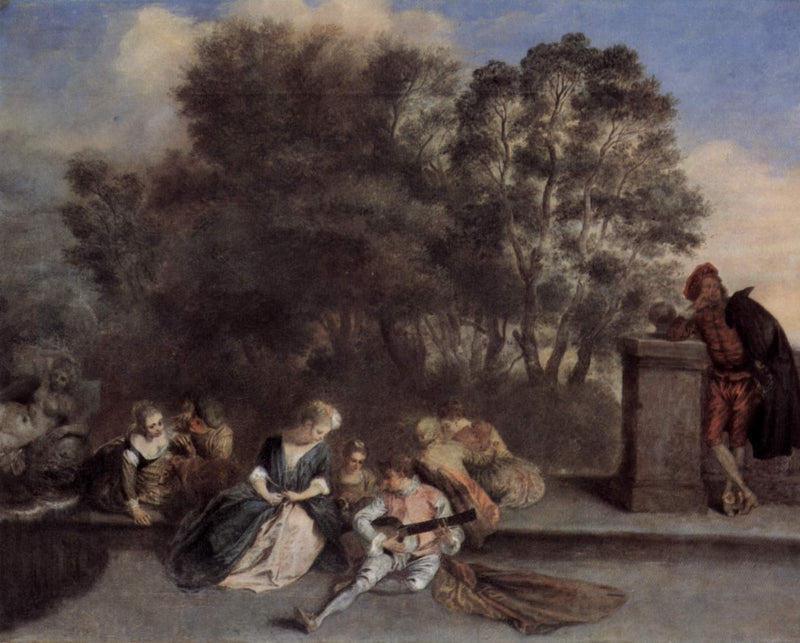 Recreación italiana - Antoine Watteau