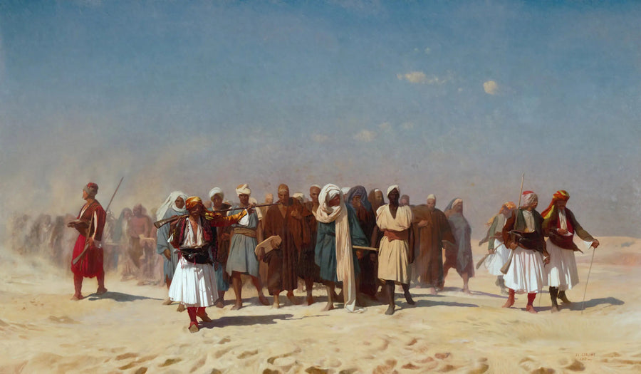 Reclutas egipcios cruzando el desierto - Jean-Léon Gérôme