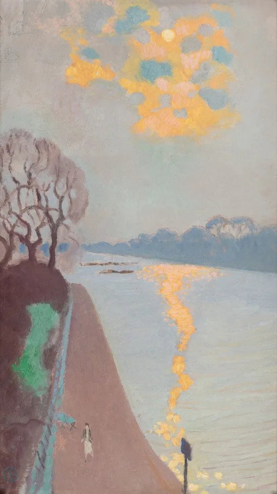 Reflexión del sol en el río - Maurice Denis
