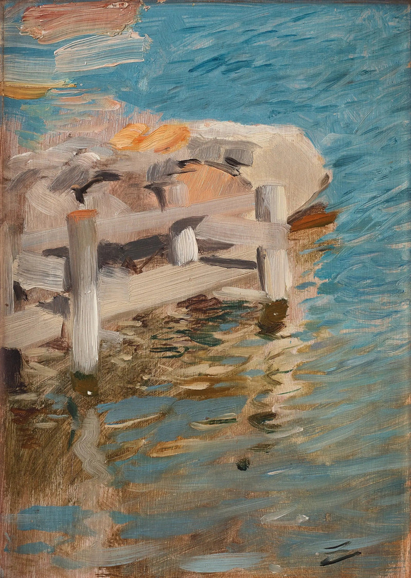 Reflejos del agua en un ataúd de piedra - Anders Zorn