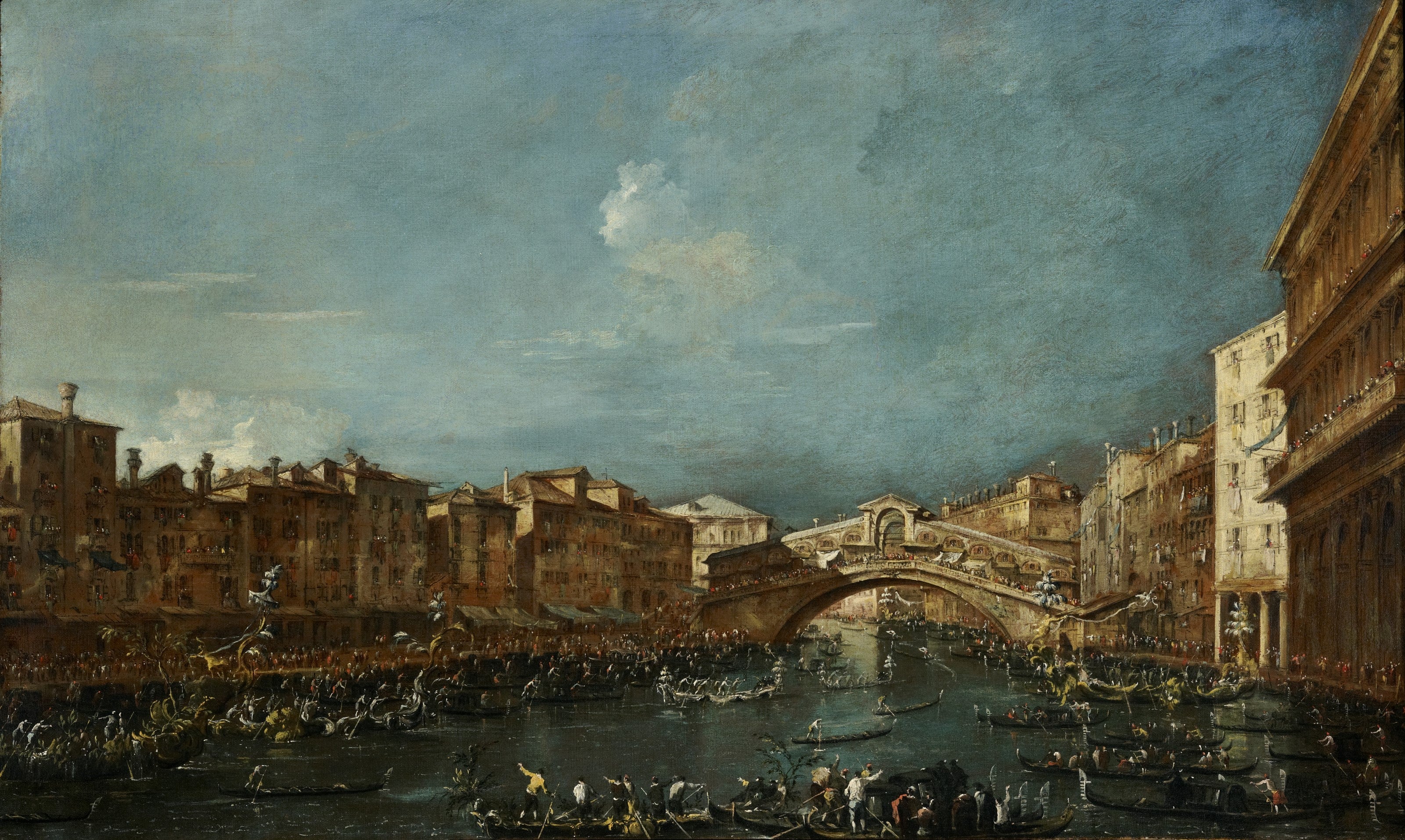 Régate au pont du Rialto - Francesco Guardi image 1 reproduction réalisée par Alpha Reproduction
