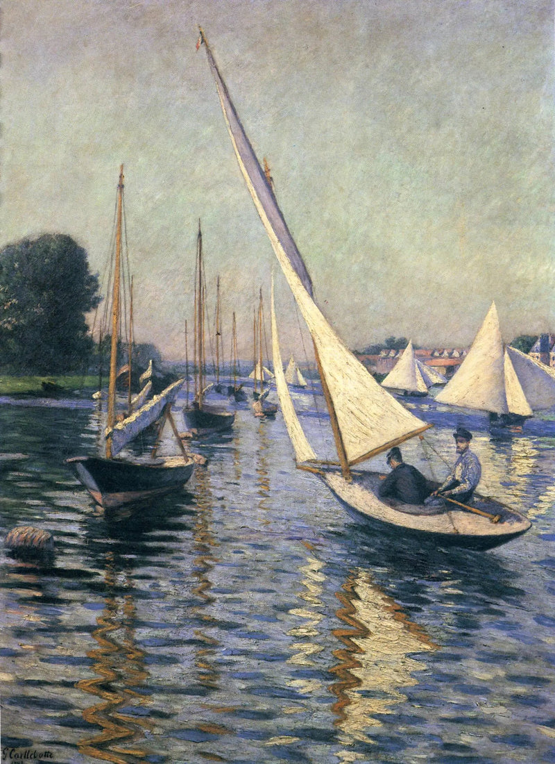 Regatas en Argenteuil - Gustave Caillebotte