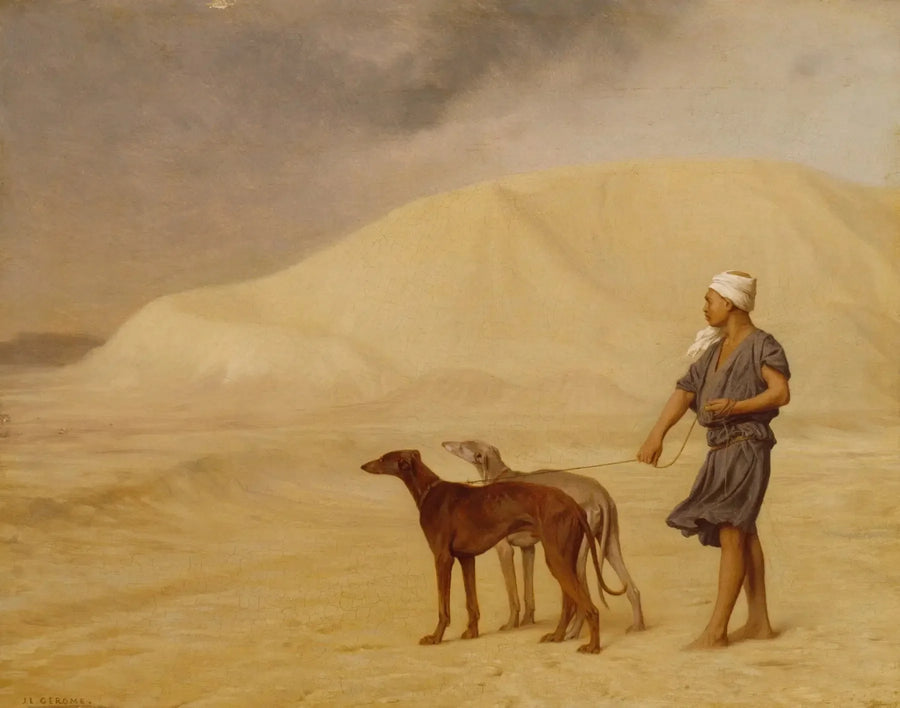 Relé de perros en el desierto - Jean-Léon Gérôme