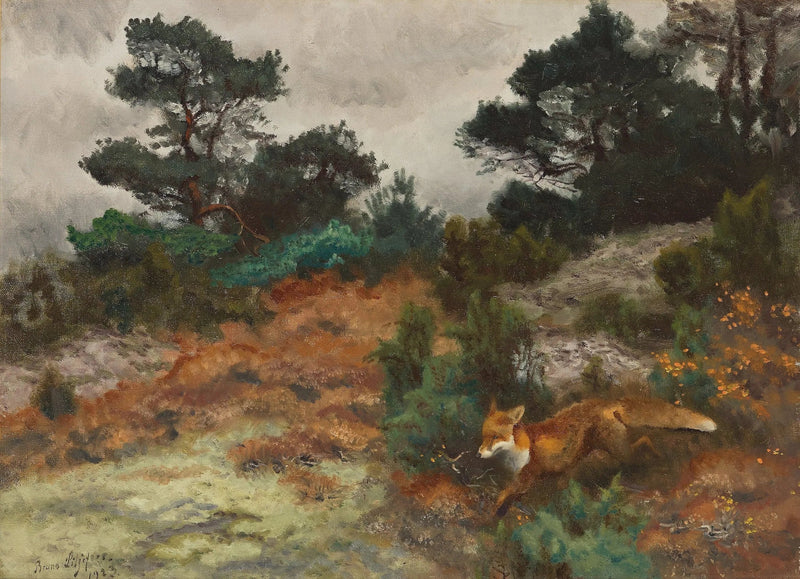Zorro en un paisaje otoñal - Bruno Liljefors