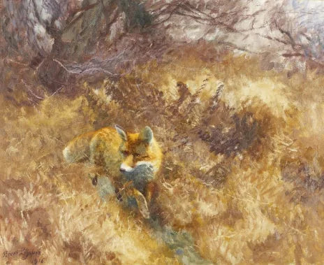 Zorro en un paisaje otoñal - Bruno Liljefors