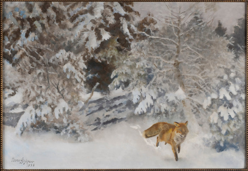 Zorro en un paisaje invernal - Bruno Liljefors