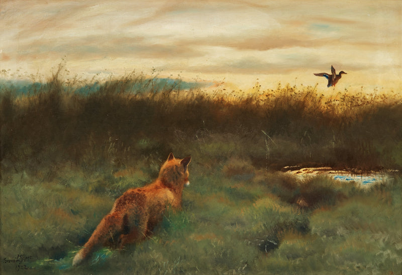 Zorro y pato - Bruno Liljefors