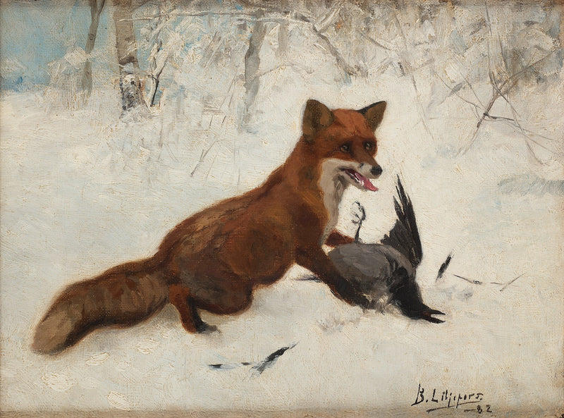 Zorro y Cuervo - Bruno Liljefors
