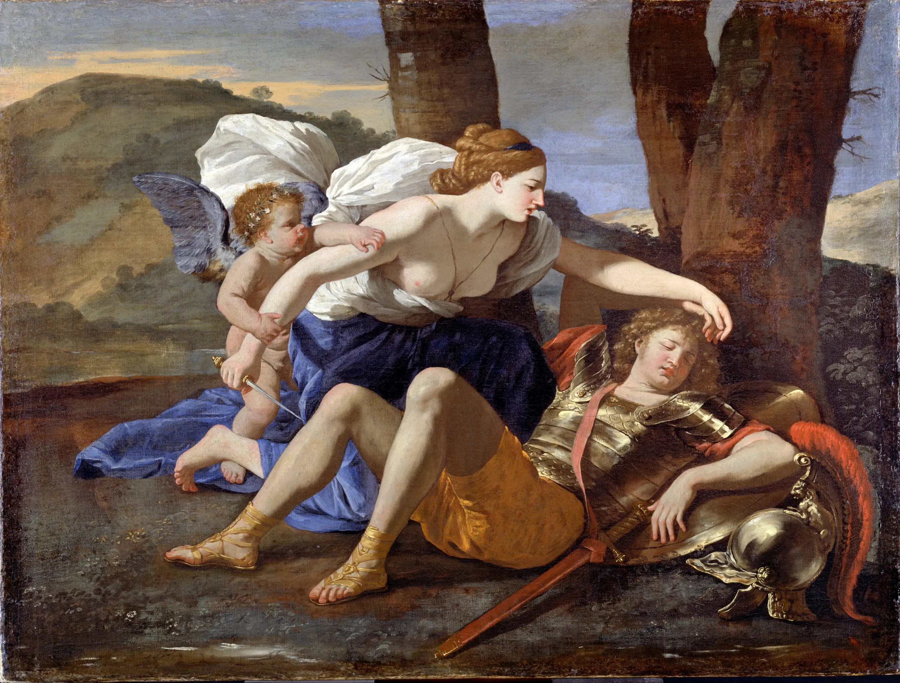 Renaud et Armide - Nicolas Poussin image 1 copie peinte à la main à l’huile