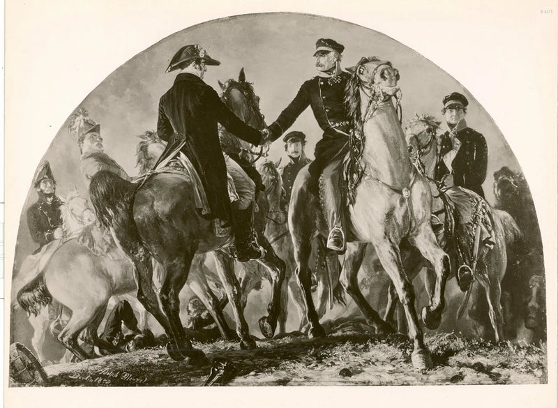 Encuentro de Blücher y Wellington - Adolph von Menzel