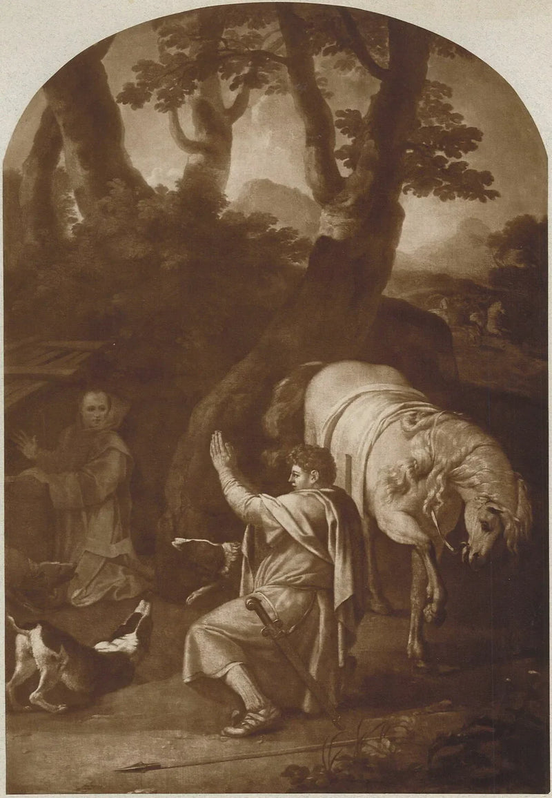 Encuentro de San Bruno y el conde Rogelio de Sicilia - Eustache Le Sueur