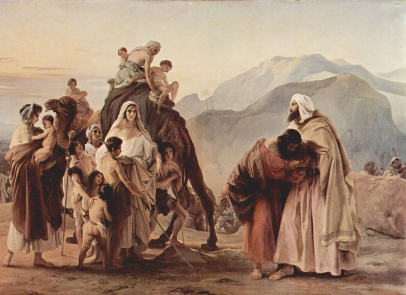 Encuentro entre Esaú y Jacob - Francesco Hayez