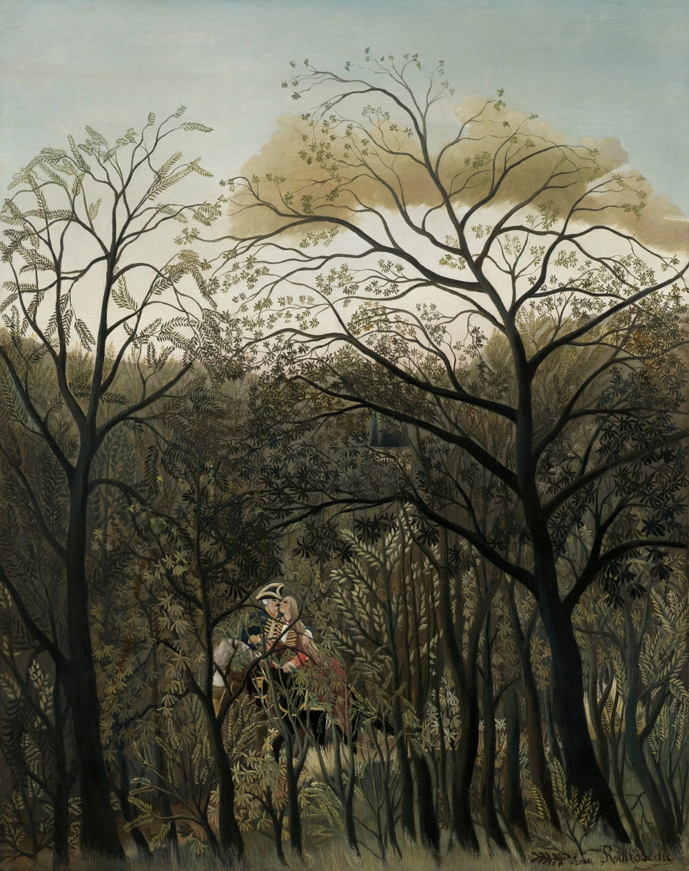 Rendez-vous dans la forêt - Henri Rousseau image 1 copie de tableau peinte à la main