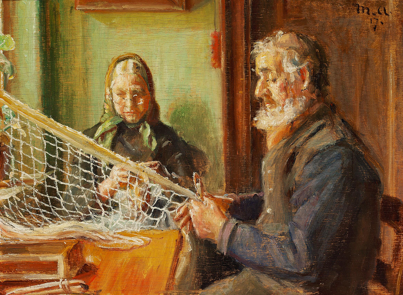 Reparar la red. -Michael Peter Ancher