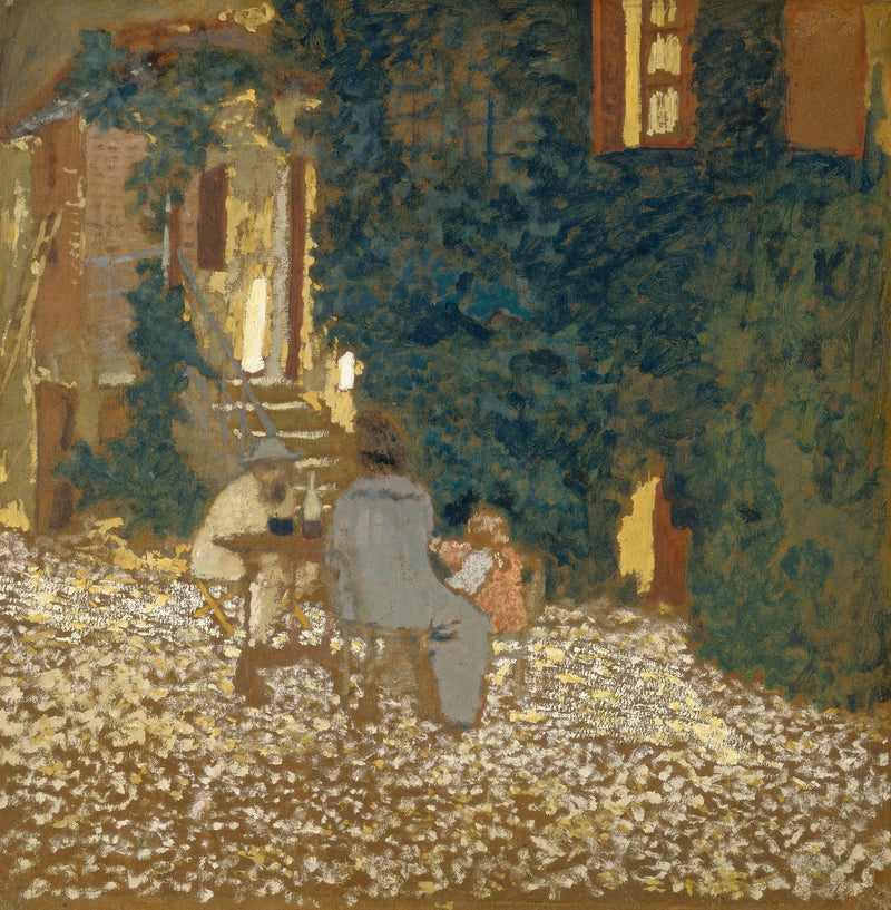 Reunión en un jardín - Édouard Vuillard