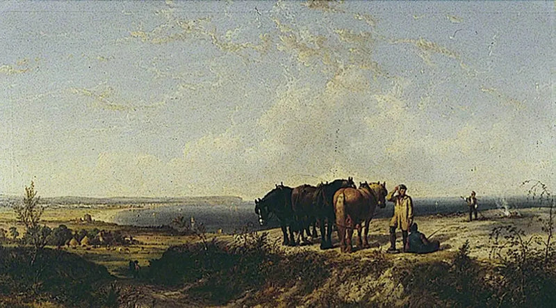 Reposo en el arado - John Frederick Herring, Sr.