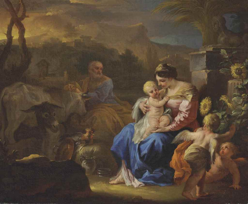 Reposo durante la huida a Egipto - Francesco Solimena