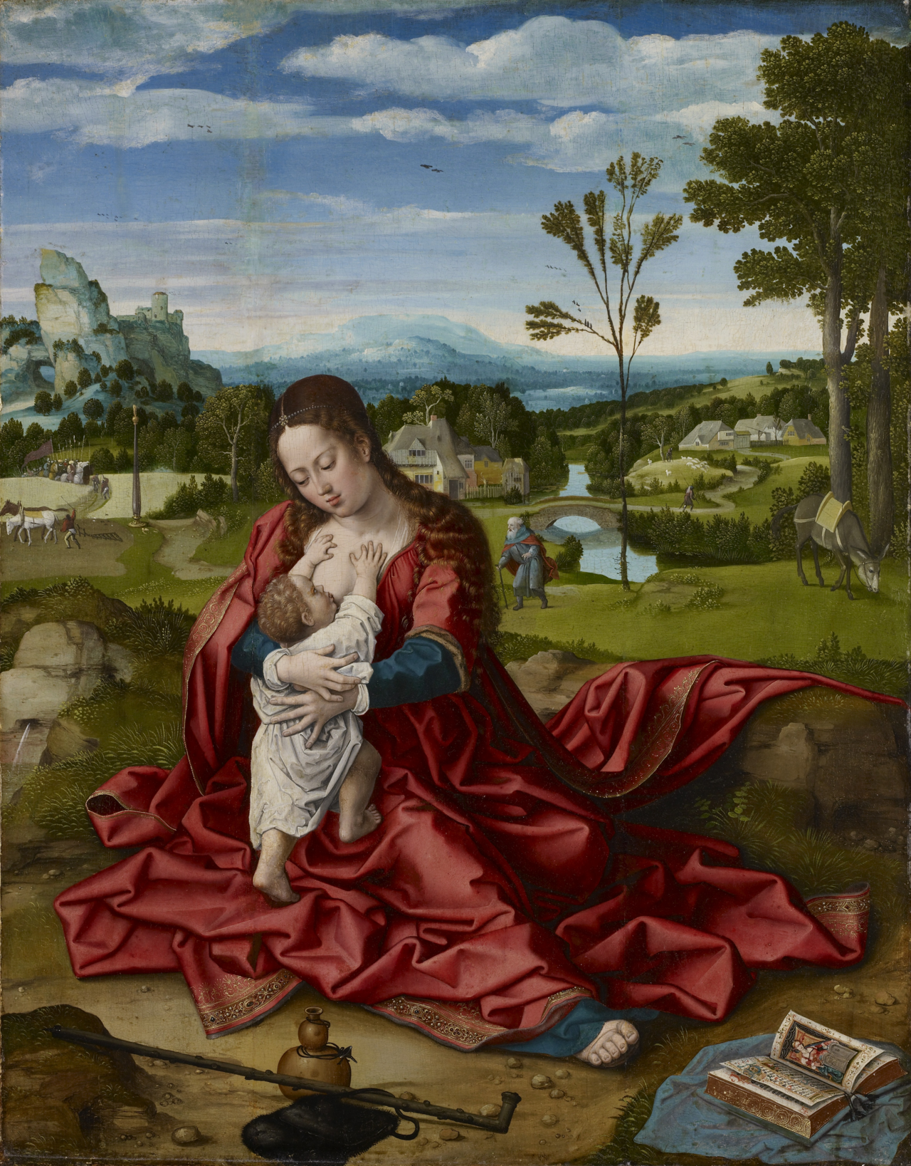 Reposez-vous pendant le vol vers l'Égypte - Bernard van Orley image 1 reproduction d’œuvre d’art à l’huile