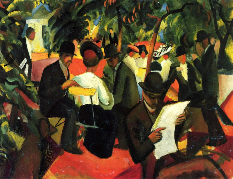 Restaurante del jardín - August Macke