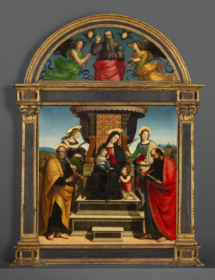 Virgen y Niño entronizados con santos, retablo de Colonna, hacia 1504-1505 - Raphaël