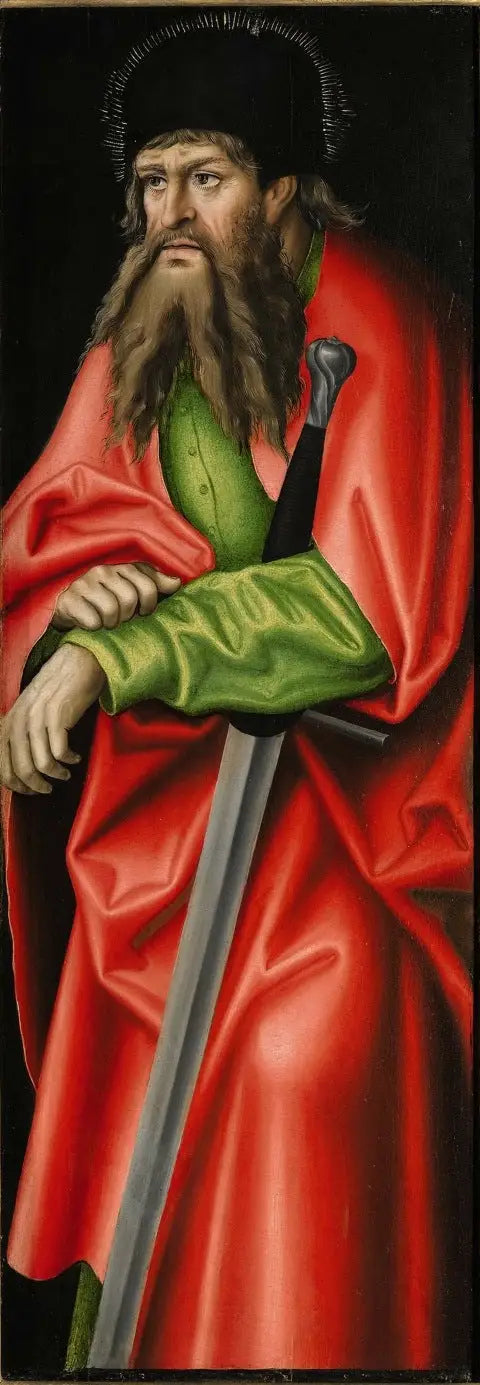 Retable de Feilitzsch [aile droite, verso] : Saint Paul - Lucas Cranach the Elder image 1 copie peinte à la main à l’huile