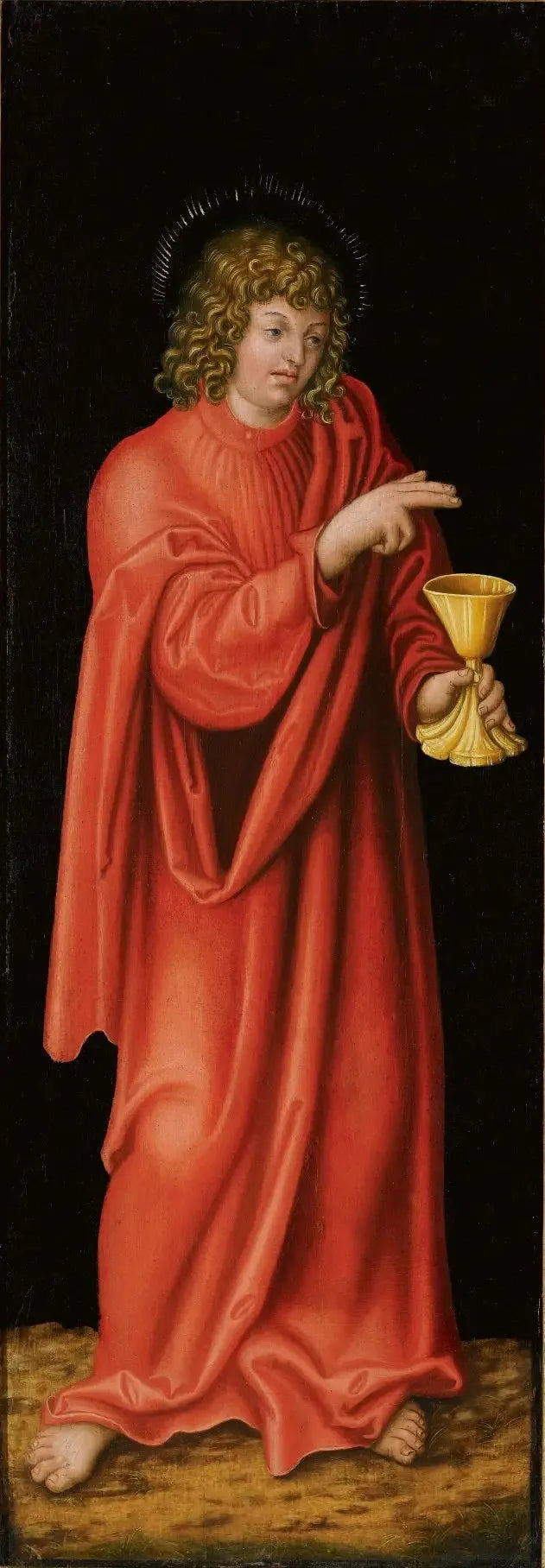 Retablo de Feilitzsch [ala izquierda, reverso] : San Juan Evangelista - Lucas Cranach el Viejo