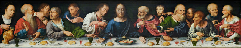 Retablo de la Deploración de Cristo: La Última Cena - Joos van Cleve